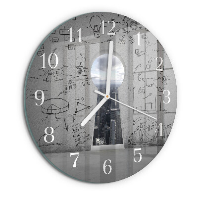 Glas wanduhr Schlüsselloch
