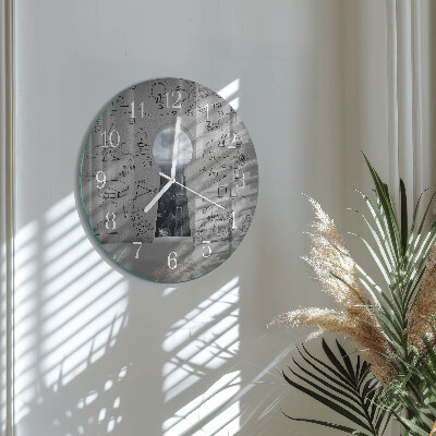 Glas wanduhr Schlüsselloch