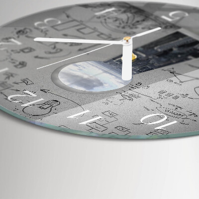 Glas wanduhr Schlüsselloch