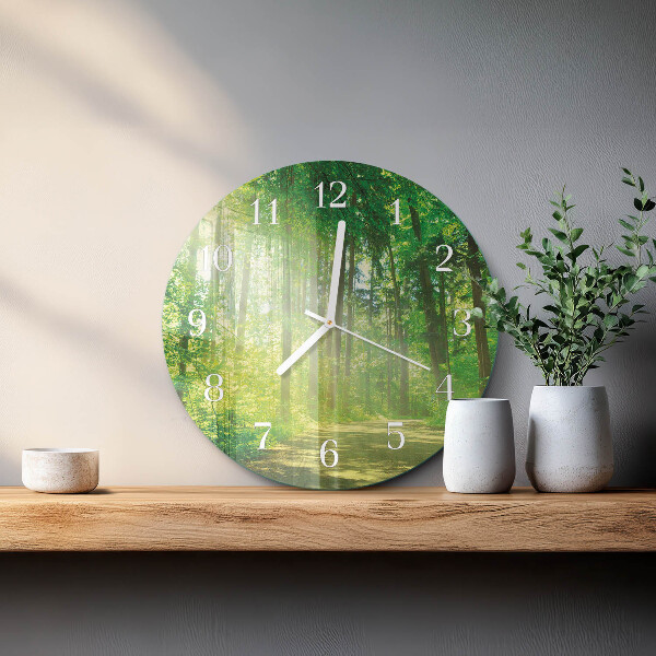 Glas wanduhr Waldnatur