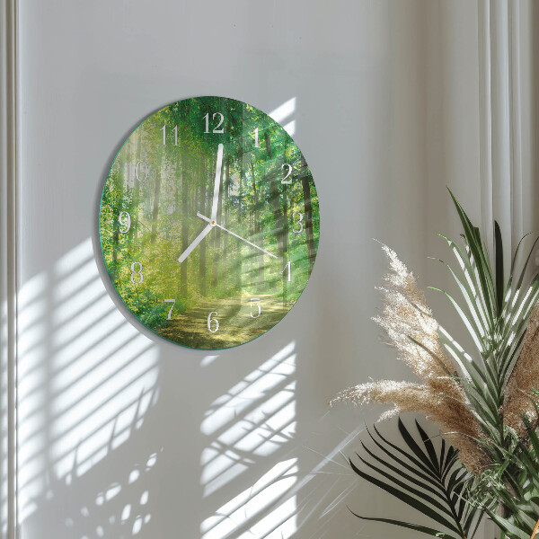 Glas wanduhr Waldnatur