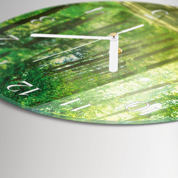 Glas wanduhr Waldnatur