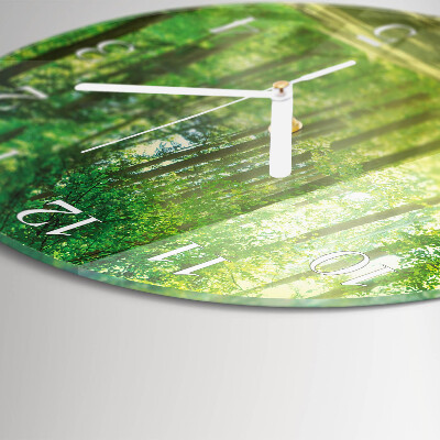 Glas wanduhr Waldnatur