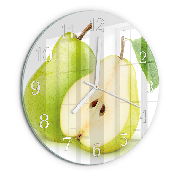 Glas wanduhr Birnen