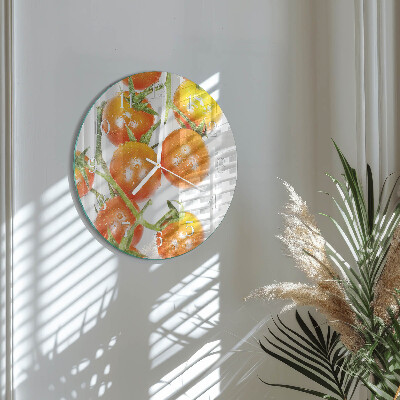 Glas wanduhr Tomaten