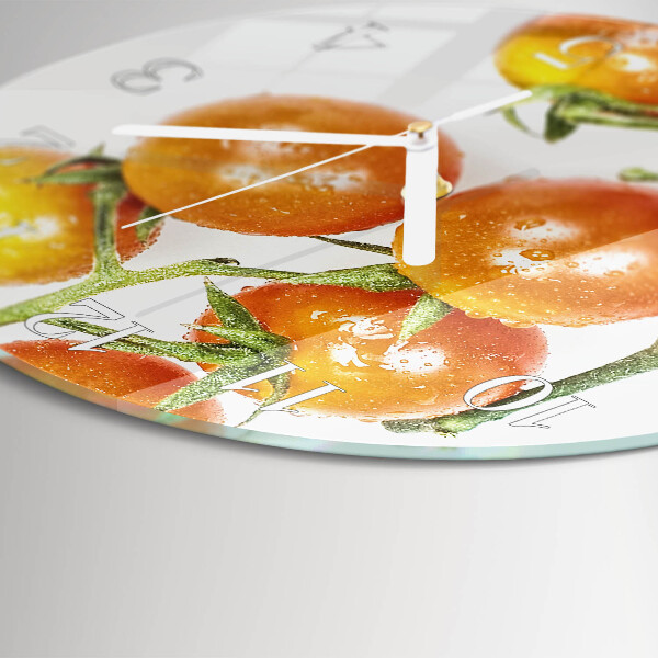 Glas wanduhr Tomaten