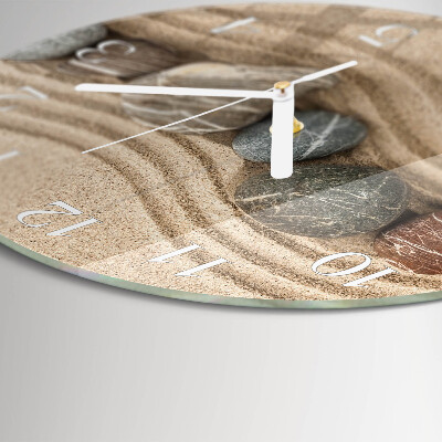 Glas wanduhr Steine Sand
