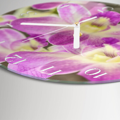Glas wanduhr Blumen