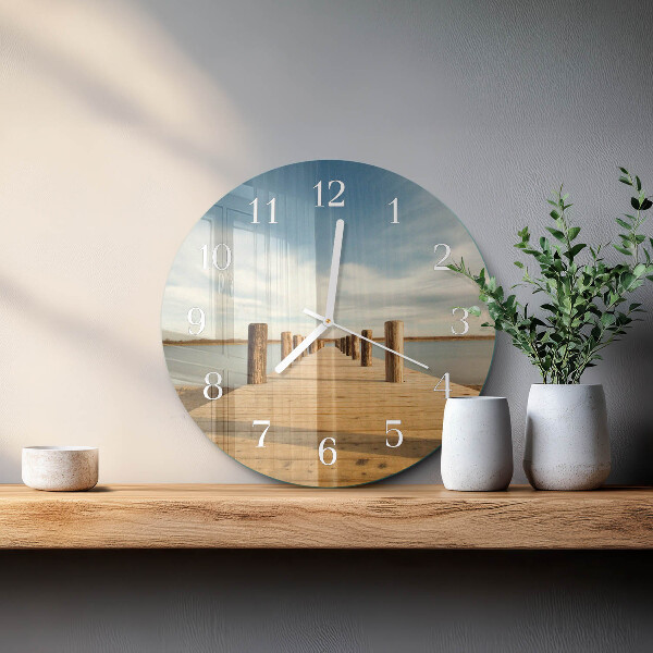 Glas wanduhr Brücke