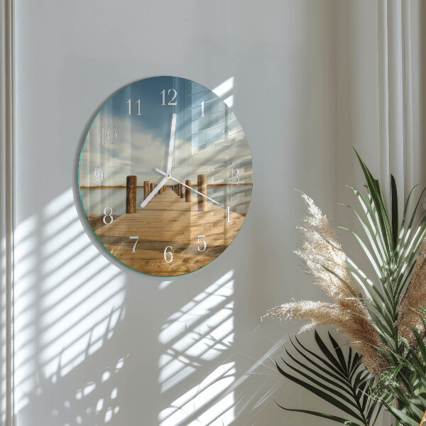 Glas wanduhr Brücke