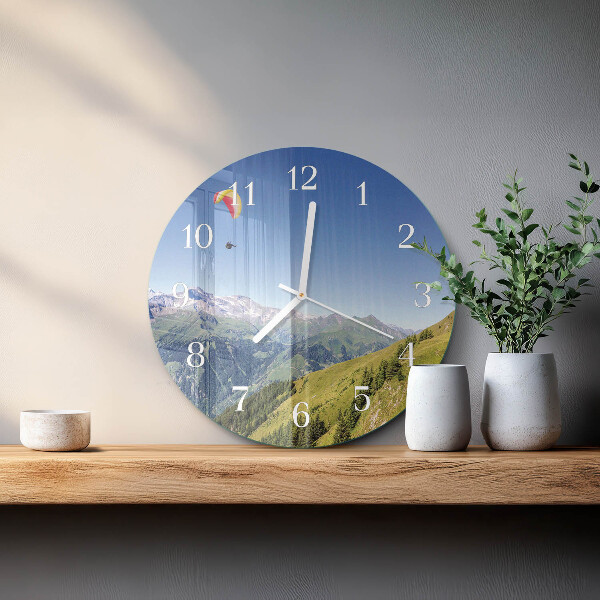 Glas wanduhr Gebirge