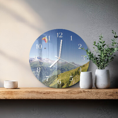 Glas wanduhr Gebirge