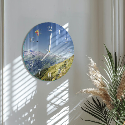 Glas wanduhr Gebirge