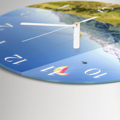 Glas wanduhr Gebirge
