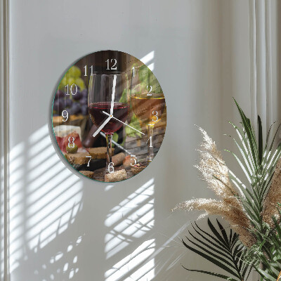 Glas wanduhr Gläser Wein