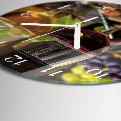 Glas wanduhr Gläser Wein