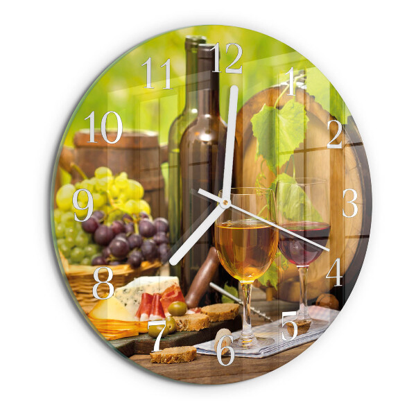 Glas wanduhr Trauben für Wein