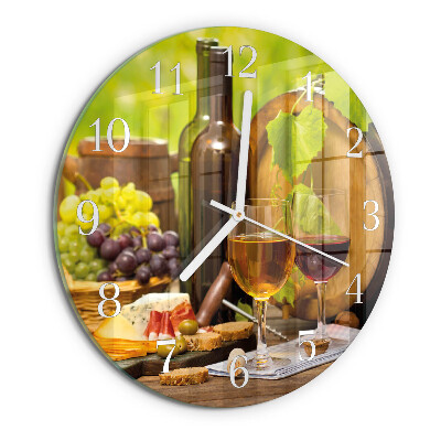 Glas wanduhr Trauben für Wein