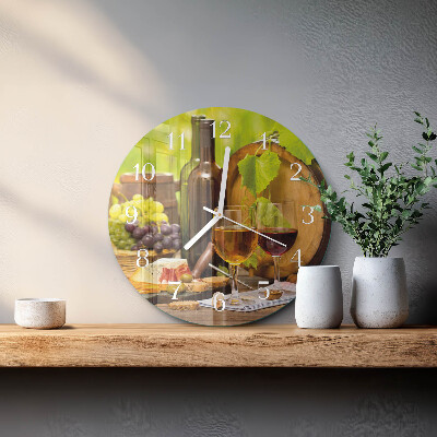 Glas wanduhr Trauben für Wein