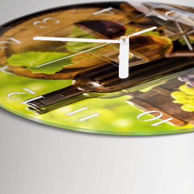 Glas wanduhr Trauben für Wein