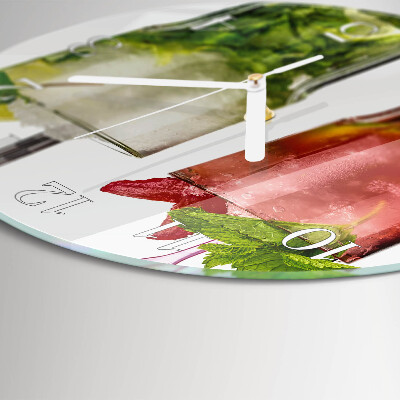 Glas wanduhr Cocktails
