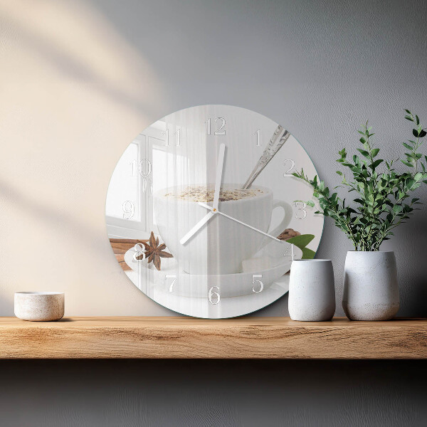 Glas wanduhr Eine Tasse Anis