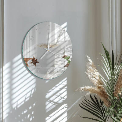 Glas wanduhr Eine Tasse Anis