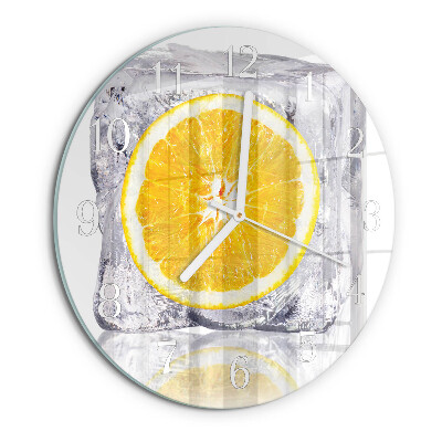 Glas wanduhr Orangeneis