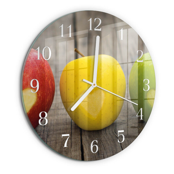 Glas wanduhr Äpfel