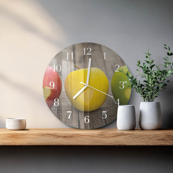 Glas wanduhr Äpfel