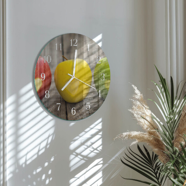 Glas wanduhr Äpfel