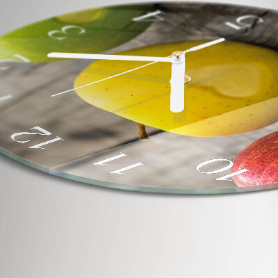 Glas wanduhr Äpfel