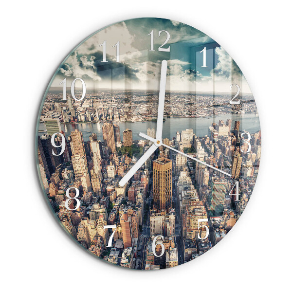 Glas wanduhr New York