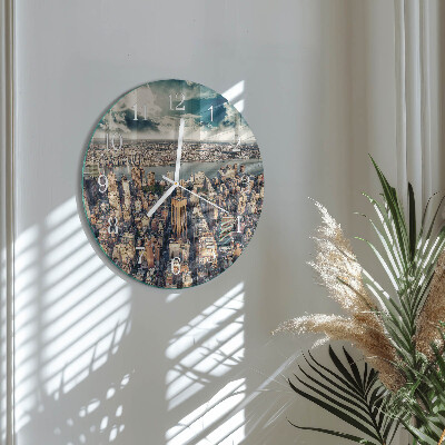 Glas wanduhr New York