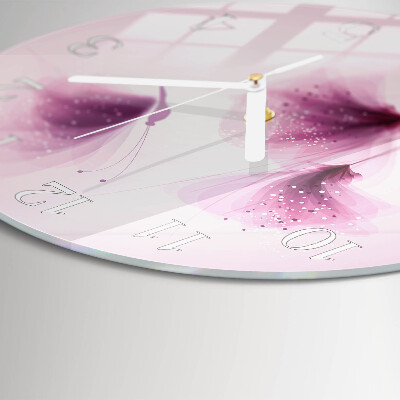 Glas wanduhr Blumen