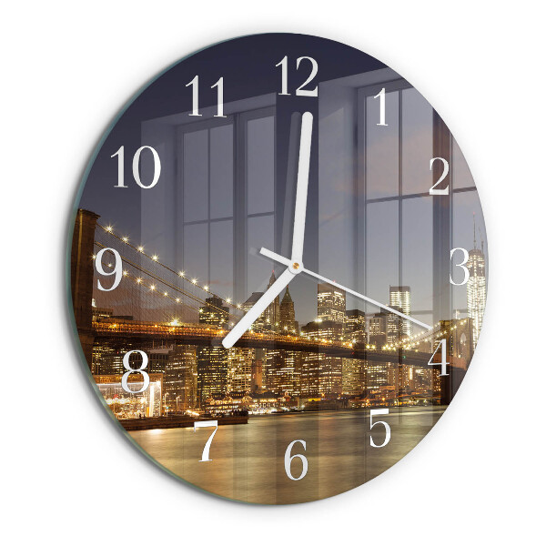 Glas wanduhr Nachtlicht