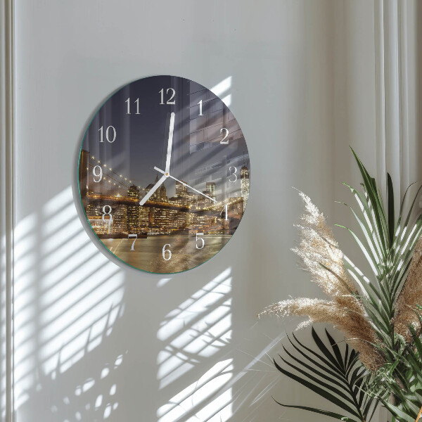 Glas wanduhr Nachtlicht