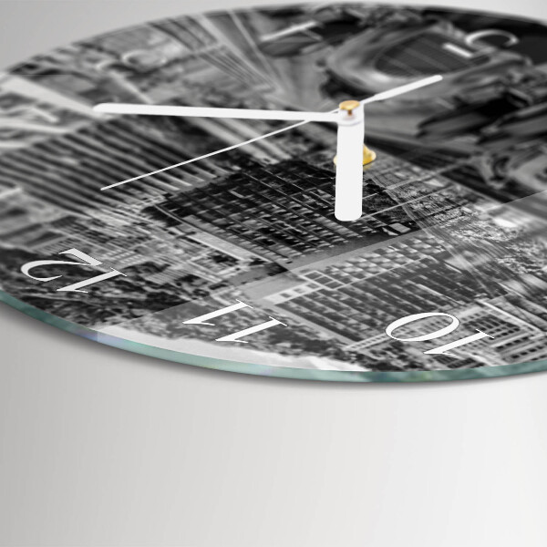 Glas wanduhr Rennwagen