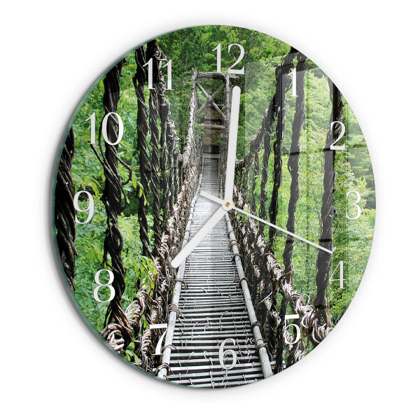 Glas wanduhr Hängebrücke