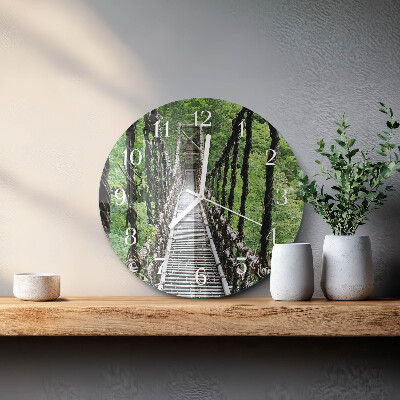 Glas wanduhr Hängebrücke
