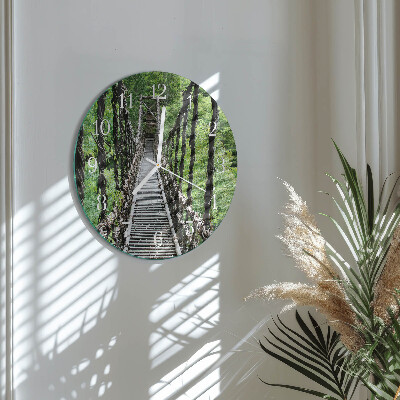 Glas wanduhr Hängebrücke