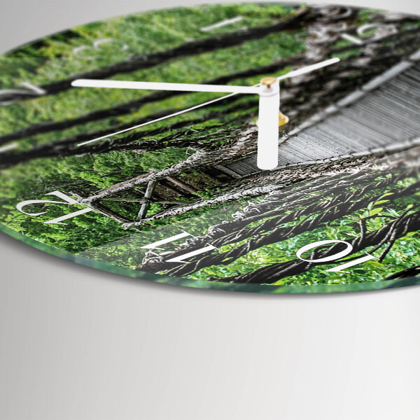Glas wanduhr Hängebrücke