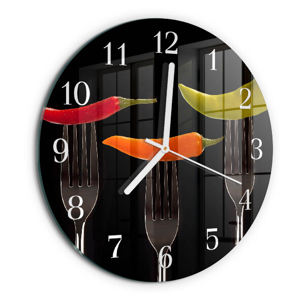 Glas wanduhr Gabel