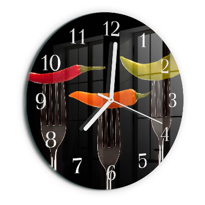 Glas wanduhr Gabel