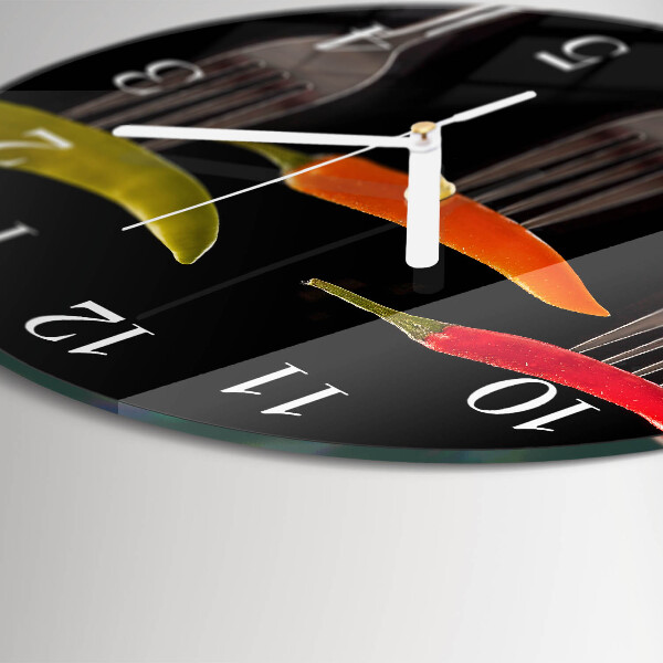 Glas wanduhr Gabel