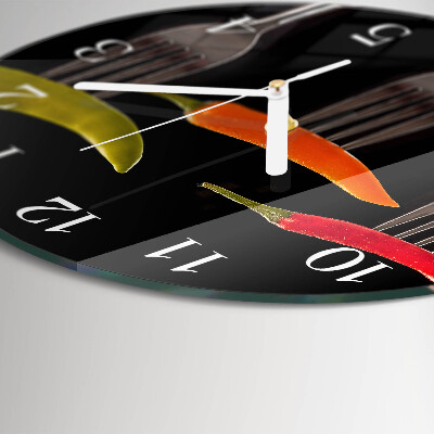 Glas wanduhr Gabel