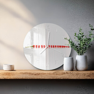 Glas wanduhr Chili-Pfeffer