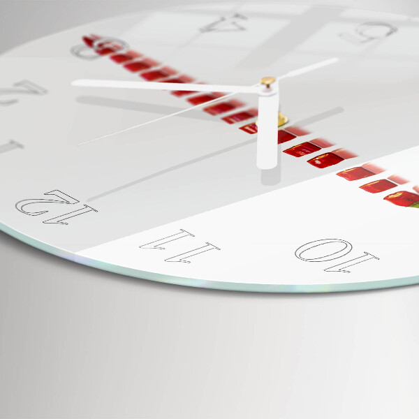 Glas wanduhr Chili-Pfeffer