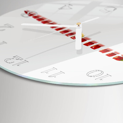 Glas wanduhr Chili-Pfeffer