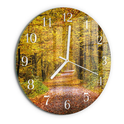Glas wanduhr Waldweg